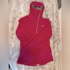 Adidas Running Hoodie, Women Size M. Fuchsia.